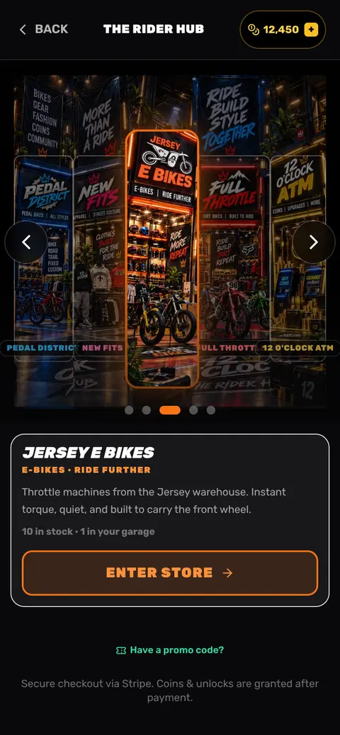 THE SHOP screen