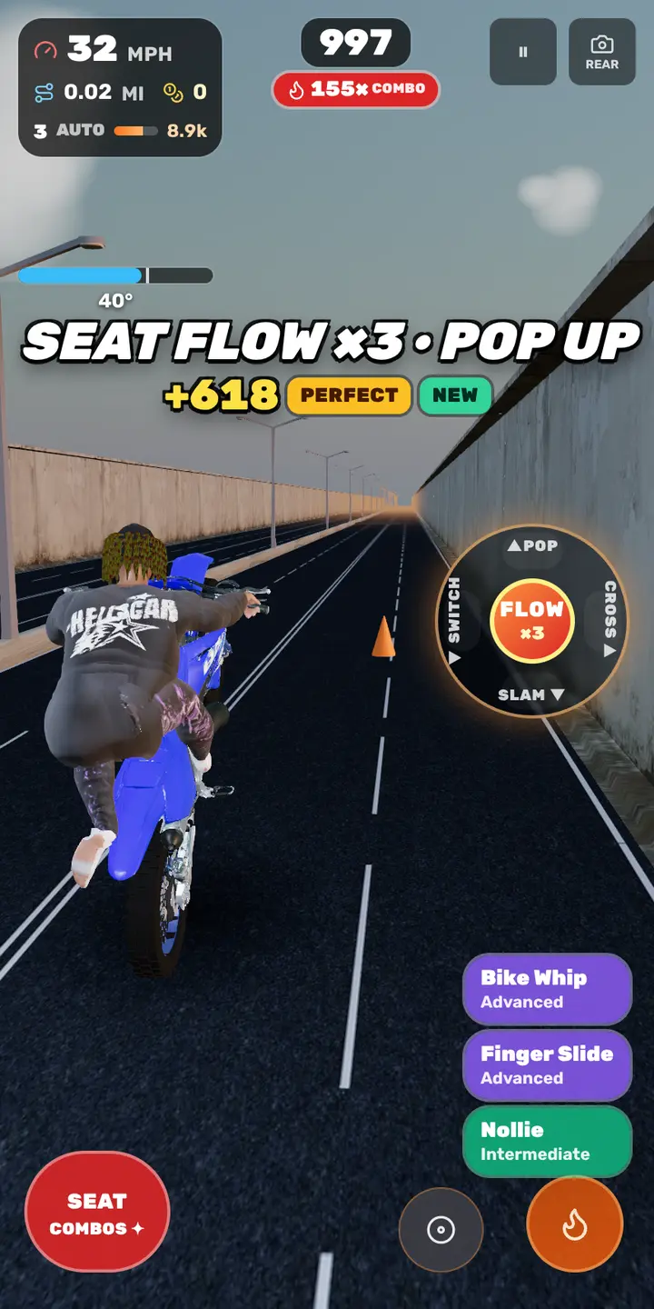SEAT FLOW ×3 · POP UP